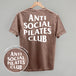 Anti Social Pilates Club (White) (Back Print)