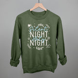 Silent Night Holy Night Blue & White Doodles