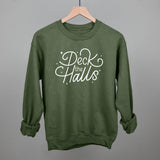 Deck The Halls Sparkle Script (White)