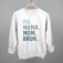 Ma Mama Mom Bruh Blue Gradient Text