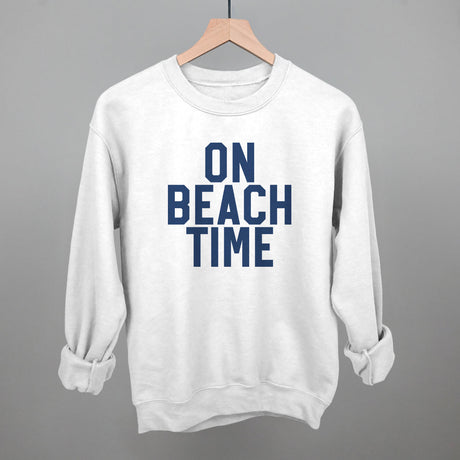 On Beach Time Block Letters