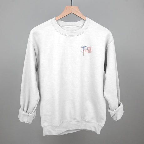 American Flag With Bow (Left Chest)