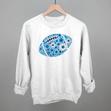 Floral Football Blue
