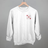 Tic Tac Toe Red Hearts (Left Chest)