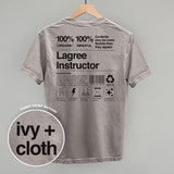 Lagree Instructor Nutrition Facts (Back Print)