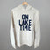 On Lake Time Block Letters
