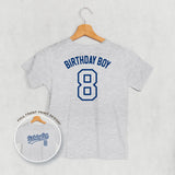 Birthday Boy Varsity #8 (Kids Back Print)