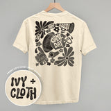 Floral Game Day Black (Back Print)