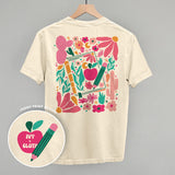 Abstract Floral Teacher Doodle (Back Print)