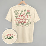 Very Merry Nurse Doodles (Back Print)