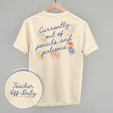 Teacher Off Duty Stamps (Back Print)