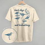 Beach Days And Birdwatching (Back Print)