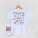 Patriotic Retro Doodles (Kids Back Print)