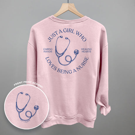 Just A Girl Who Loves Being A Nurse (Back Print)