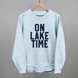 On Lake Time Block Letters