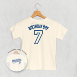 Birthday Boy Varsity #7 (Kids Back Print)