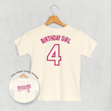 Birthday Girl Varsity #4 (Kids Back Print)