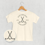 Just A Kid Who Loves Hockey (Kids Back Print)