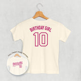 Birthday Girl Varsity #10 (Kids Back Print)