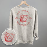 Just A Girl Who Loves Baseball (Back Print)