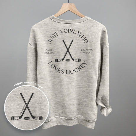 Just A Girl Who Loves Hockey (Back Print)