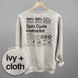 Spin Cycle Instructor Nutrition Facts (Back Print)