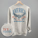 America Red & Blue Eagle (Back Print)