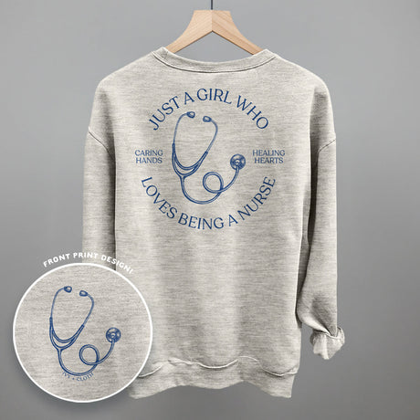 Just A Girl Who Loves Being A Nurse (Back Print)