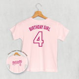Birthday Girl Varsity #4 (Kids Back Print)
