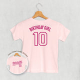 Birthday Girl Varsity #10 (Kids Back Print)