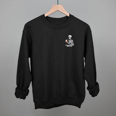 Overstimulated Moms Club (Skeleton + Coffee) (Left Chest)