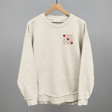 Tic Tac Toe Red Hearts (Left Chest)