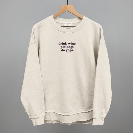Drink Wine Pet Dogs Do Yoga