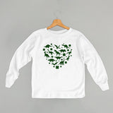 Clovers + Dinosaurs Heart (Kids)