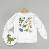 Dinosaur Doodles Blue/Green (Kids Back Print)
