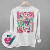 Abstract Floral Teacher Doodle (Back Print)