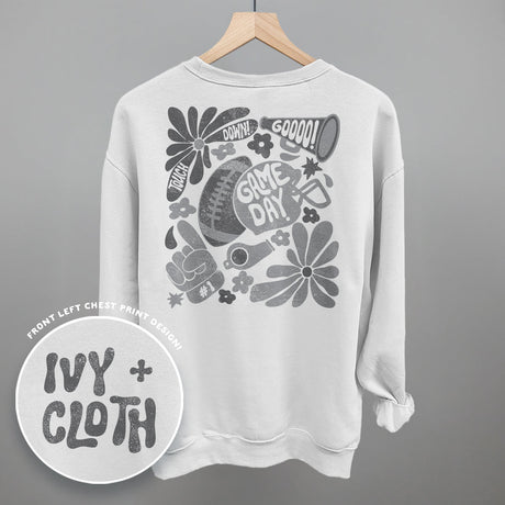 Floral Game Day White/Grey (Back Print)