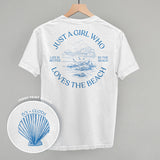 Just A Girl Who Loves The Beach (Back Print)