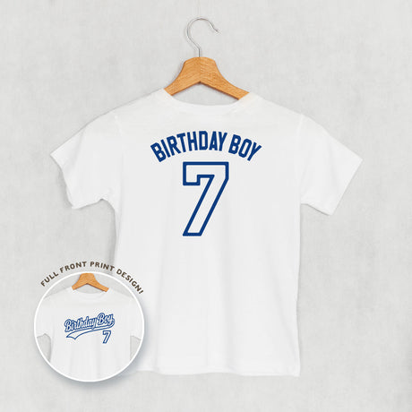 Birthday Boy Varsity #7 (Kids Back Print)