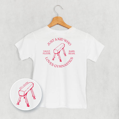 Just A Kid Who Loves Gymnastics (Kids Back Print)