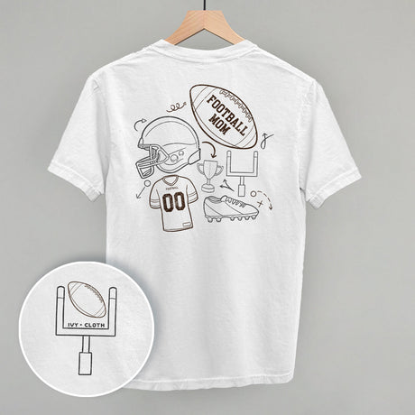 Football Mom Doodle (Back Print)