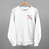 Tic Tac Toe Red Hearts (Left Chest)