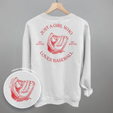 Just A Girl Who Loves Baseball (Back Print)