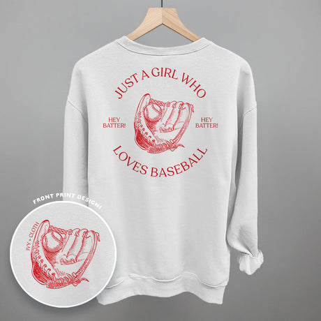 Just A Girl Who Loves Baseball (Back Print)