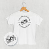 Just A Kid Who Loves Monster Trucks (Kids Back Print)