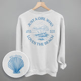 Just A Girl Who Loves The Beach (Back Print)