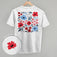 Red And Blue Florals (Back Print)