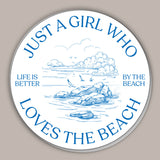 Just A Girl Who Loves The Beach (Decal)