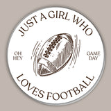 Just A Girl Who Loves Football (Decal)