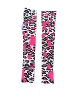 Skye Hide UV Lycra Arm Warmers (Pink Hearts Leopard)